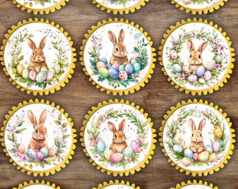Adornos comestibles para cupcakes con forma de corona de conejito: encantadoras decoraciones para pasteles con temática de Pascua y primavera