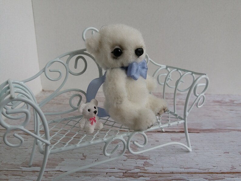 Mother/'s day gift Little white teddy bear OOAK handmade teddy art toy artist teddy bear toy stuffed animal collectible teddy bear