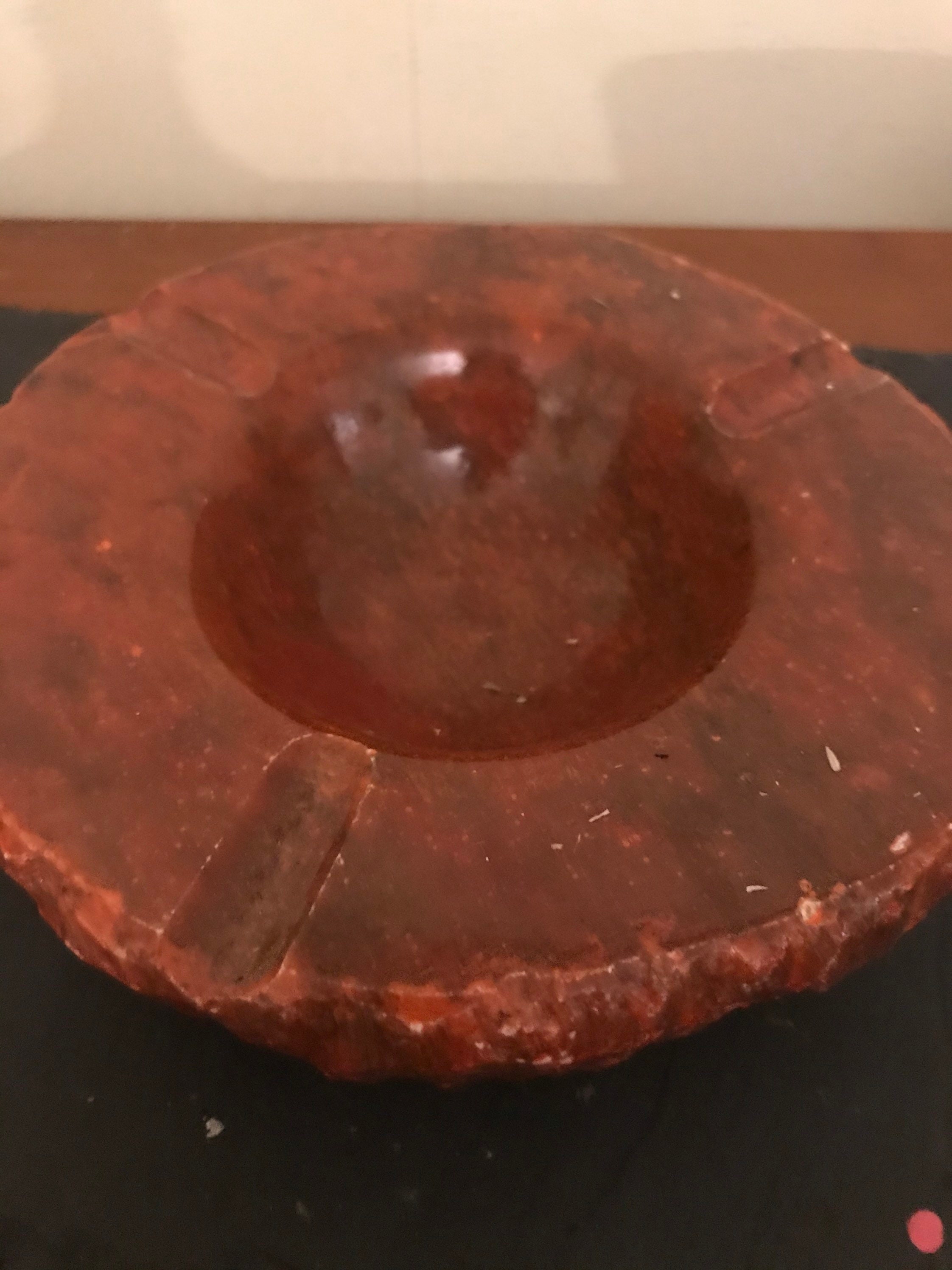 Cendrier en Marbre Rouge