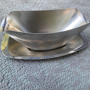Plateau ovale inox Alessi Italy J.Hoffmann 1923-2003