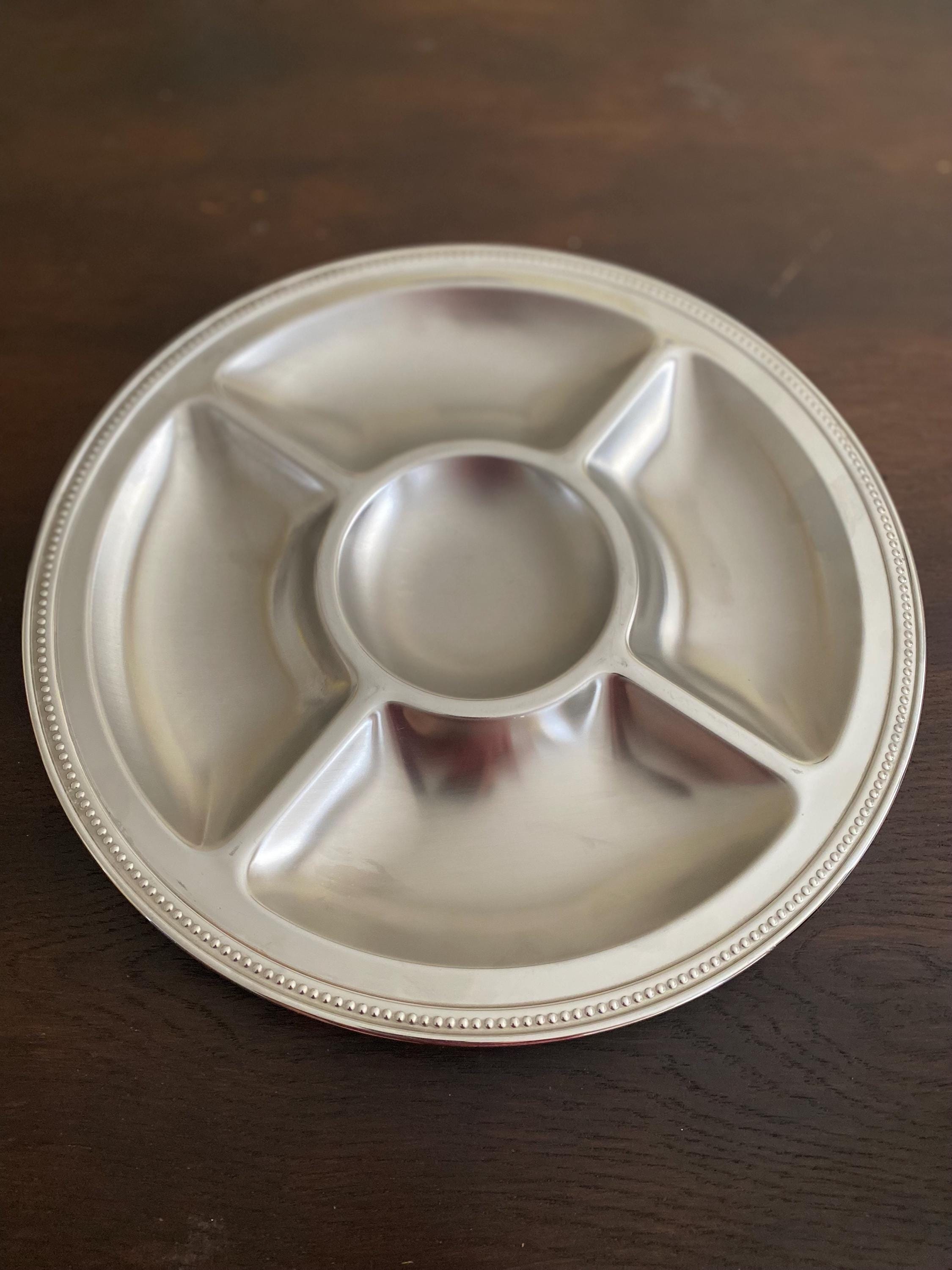 Plat de Service 5 Compartiments de Marque Guy Degrenne en Inox
