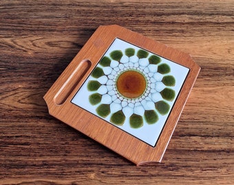 Alan Wallwork Tile teak Cheese Board 1960s