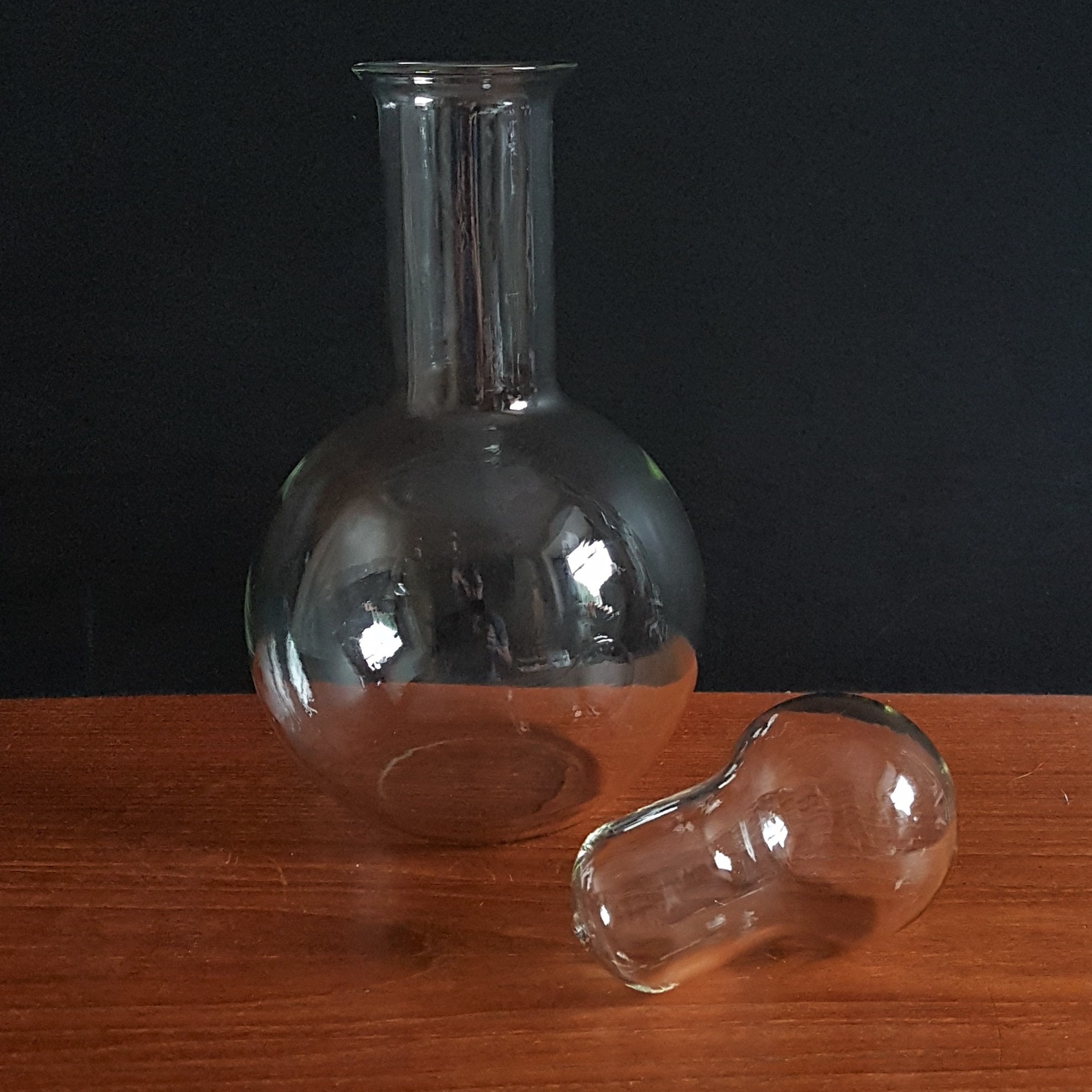 1970's Italian Glass Stoppered Storage Bottle Etsy