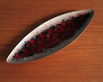 Enamel Leaf Shaped Mid Century dish.