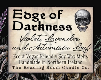 Edge Of Darkness- Pure Soy Wax Melts- Gothic Inspired-100g pack of 6- Violet, Lavender and Artemisia Leaf