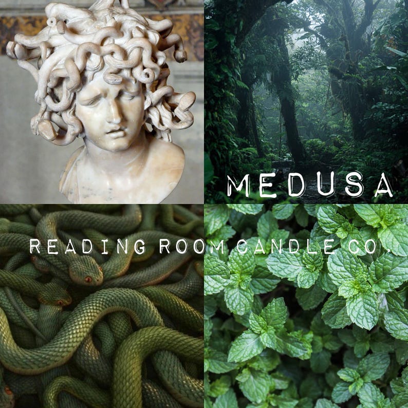 Medusa Candle | Grove of the Gorgons | Greek Mythology Inspired | Dark ...