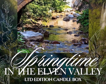 Springtime in the Elven Valley Candle Box | Fantasy Candle Gift Set | Elven Spring Candles | Limited Edition