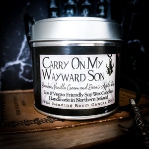 Carry On- Pure Soy Wax Candle-Bourbon, Vanilla Cream and Dean’s Apple Pie