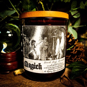 Magick- *Myth and Magick Inspired Pure Soy Wax Candle* Birch Leaf, Lavender and Wild Vetiver