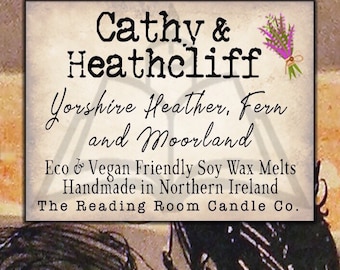 Cathy und Heathlippe- Reine Sojawachs Melts- Buch Inspiriert-100g Packung mit 6 Yorkshire Heather, Farn und Moorland- Großes, starkes & natürliches Wachs