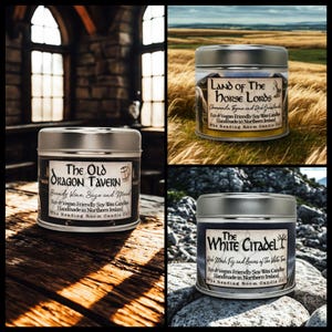 An Adventure Candle Set | Fantasy Soy Wax Candles Inspired by Books | Old Tavern Horse Lords Citadel | Gift for Book Lovers and RPG Players