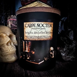 Carpe Noctem-Seize The Night- Signature Collection Gothic Inspired Pure Soy Wax Handmade Candle-Snaking Vines, Lichen and Sweet Wood Resins