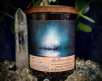 Fantasy- *Literature Inspired Pure Soy Wax Candle* Lotus Blossom and Green Tea-First Page Collection