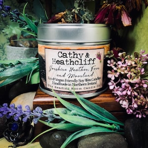 Wuthering Heights-Cathy and Heathcliff-Pure Soy Wax Handmade Candle-Gothic/Bronte/Romance Inspired- Yorkshire Heather, Fern & Moorland