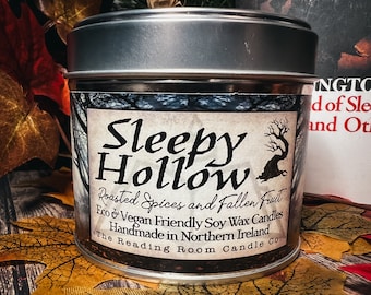 Sleepy Hollow- Literary/Book, Fall/Autumn Inspired Soy Wax Candle- Roasted Spice and Fallen Fruit