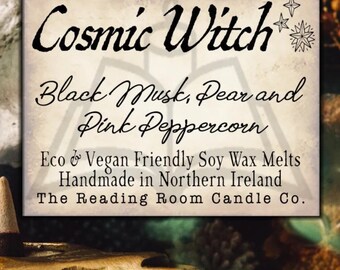 Cera de soja Crystal Witch derretida / Aroma a iris, jazmín sambac y flor de naranja / Inspirada en el paganismo y la fantasía / Cera vegana de brujas vertida a mano
