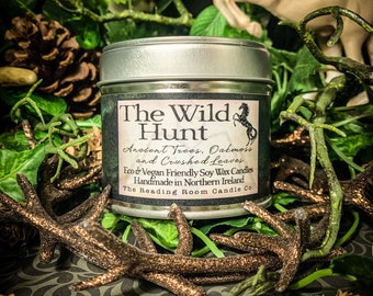 The Wild Hunt- Pure Soy Wax Candle- Norse Mythology Inspired- Ancient Trees, Oakmoss and Crushed Leaves