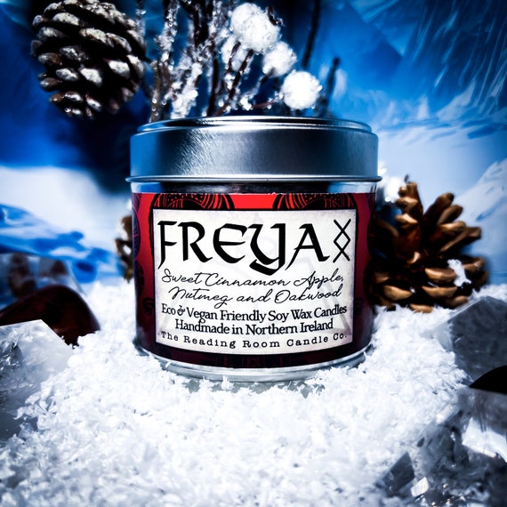 Freya Pure Soy Wax Candle Norse Mythology Inspires Sweet Cinnamon