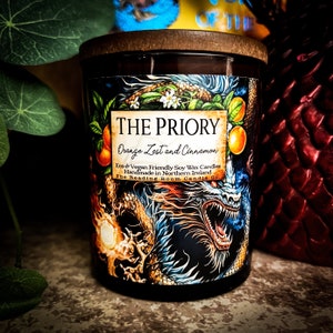 The Priory-Limited Edition- Book/Literary/ Dragon Inspired Soy Wax Candle- Orange Zest and Cinnamon