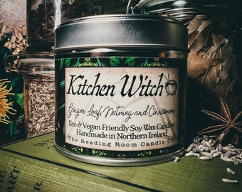Kitchen Witch- Esoteric/Witchcraft Inspired Soy Wax Candle- Ginger Loaf, Nutmeg And Cinnamon