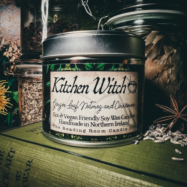 Kitchen Witch- Esoteric/Witchcraft Inspired Soy Wax Candle- Ginger Loaf, Nutmeg And Cinnamon