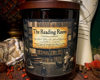 The Reading Room *Signature Literatur Inspirierte Reine Soja Wachs Kerze* Opulente Blumen, Holz Harze und Litsea Cubeba