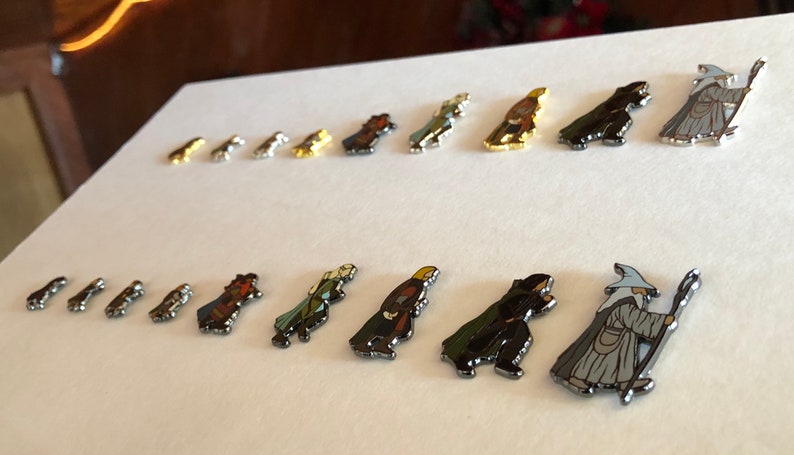 Lord of the Rings: Enamel Pins Fellowship Full Set | Etsy