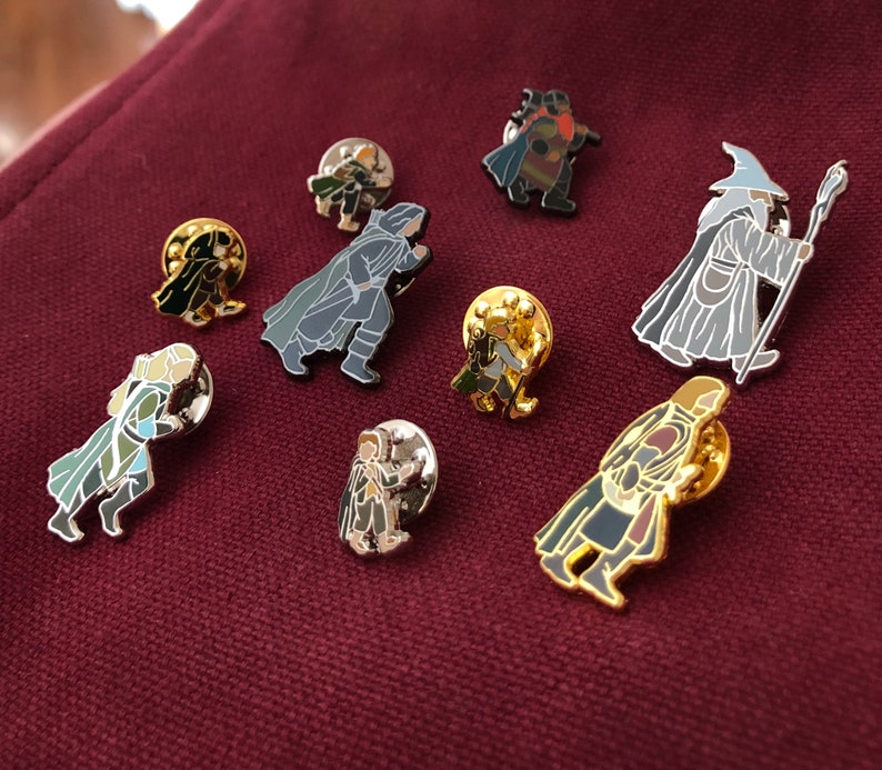 Lord of the Rings: Enamel Pins Fellowship Full Set | Etsy