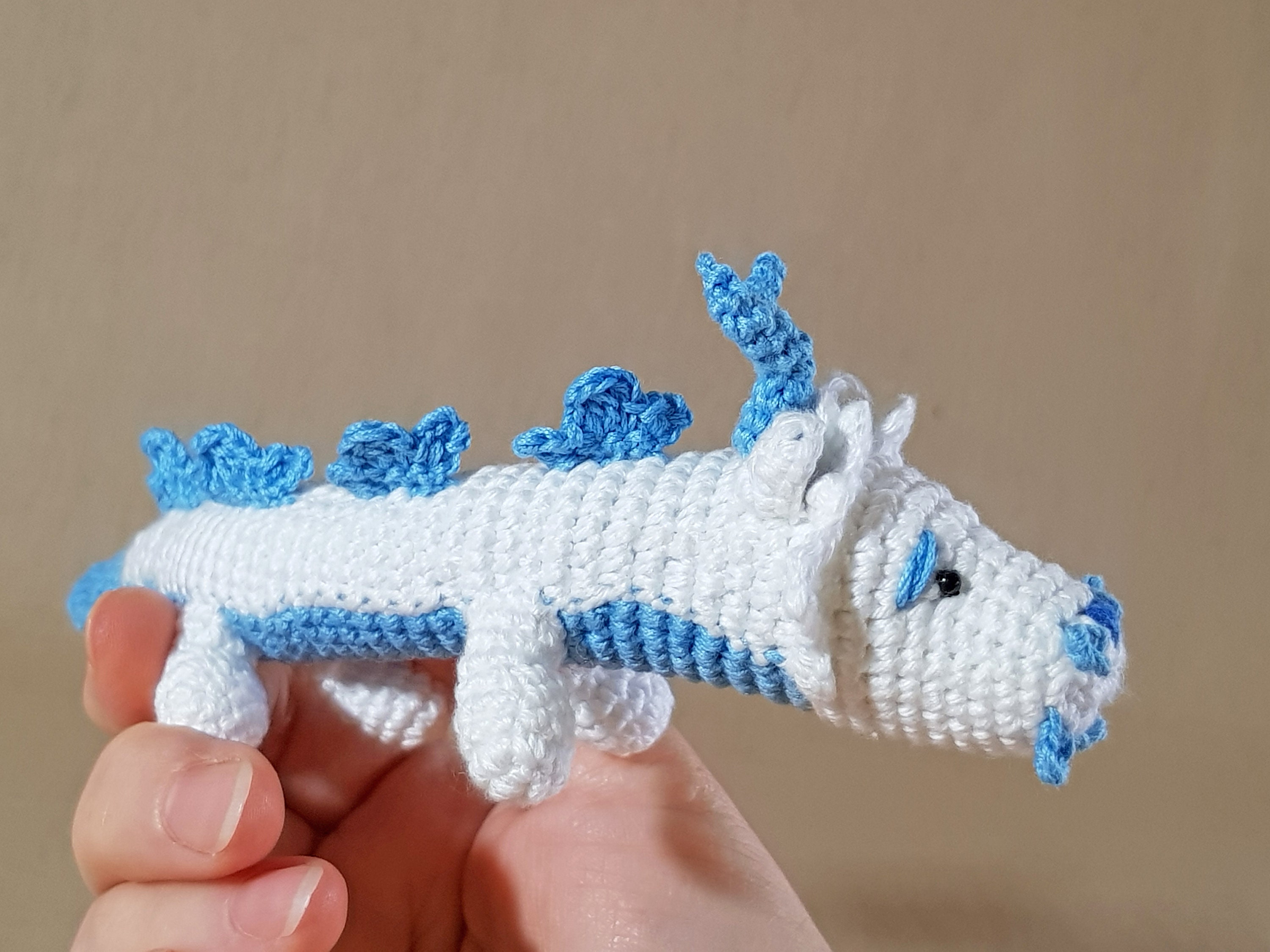 Frost Fury plush toy. Adopt me pets. Frost Fury amigurumi. Etsy