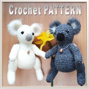 Koala bear crochet PATTERN. Only PDF file! English language. Amigurumi koala template. DIY gift