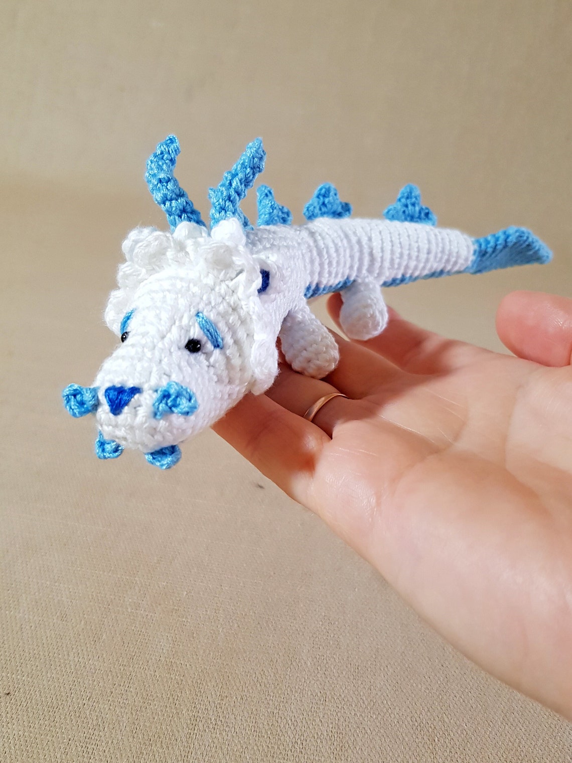 Frost Fury plush toy. Adopt me pets. Frost Fury amigurumi. Etsy