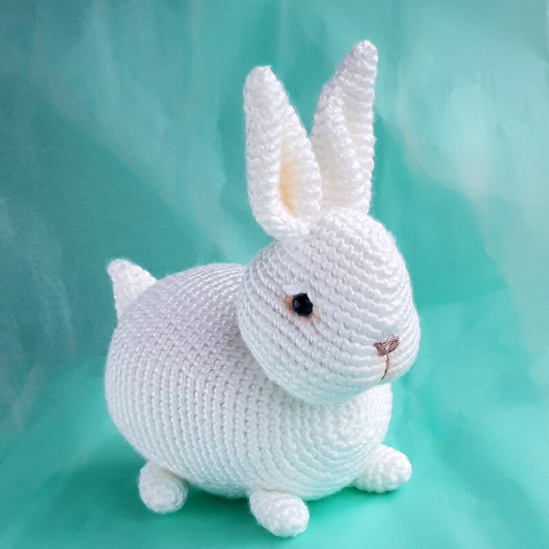 Realistic stuff animal white bunny toy. Cute handmade rabbit | Etsy