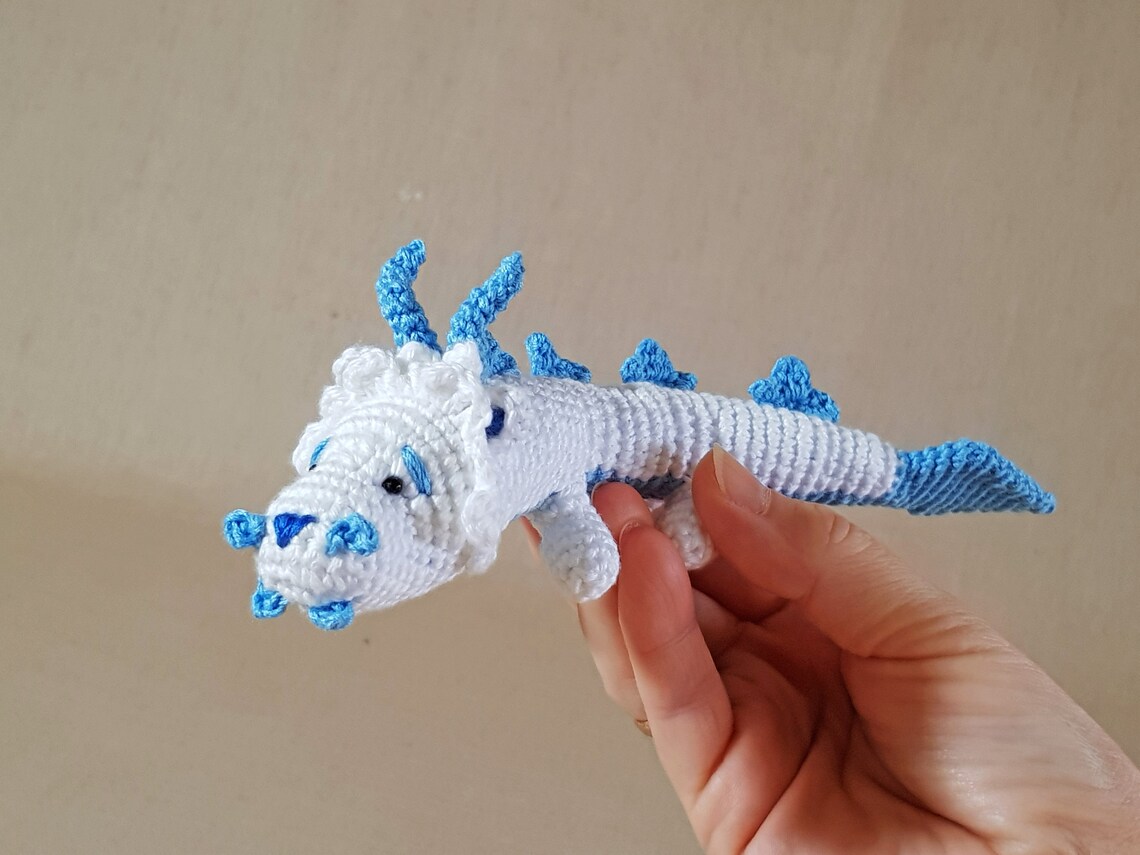 Frost Fury plush toy. Adopt me pets. Frost Fury amigurumi. Etsy