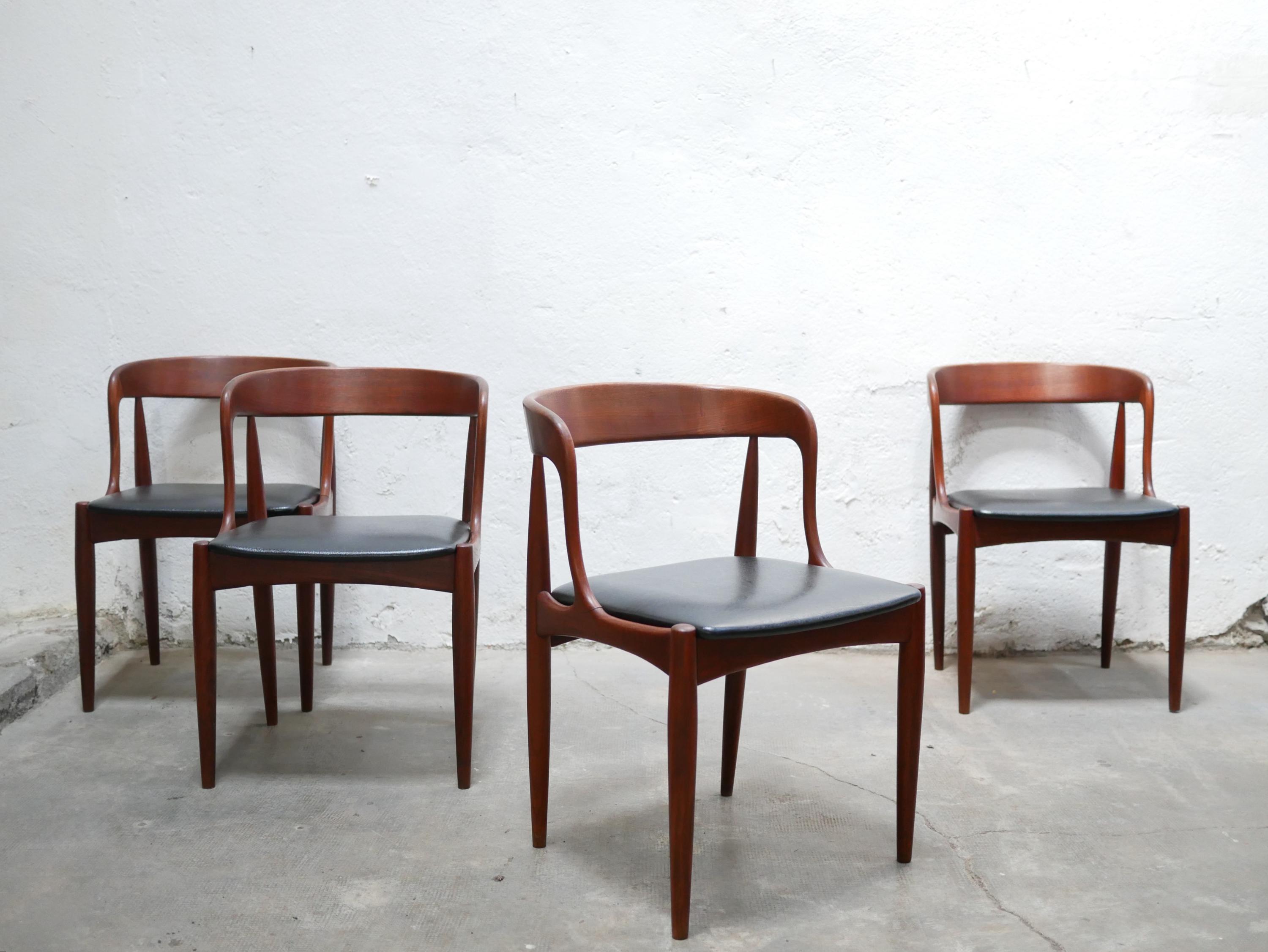 Chaise en Teck par Johannes Andersen pour Uldum Møbelfabrik, 1960s en