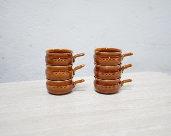 Series of 6 vintage Scandinavian ceramic cups by the Höganäs Keramik factory