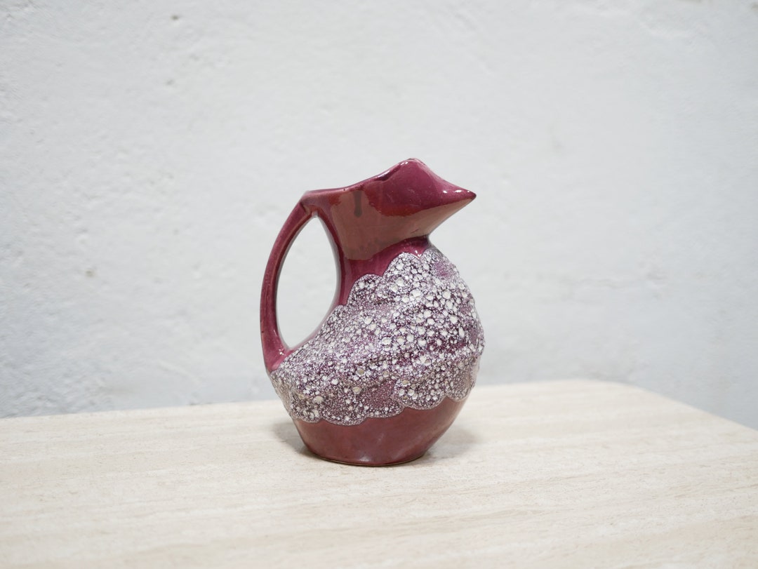 Vintage Raspberry Ceramic Pitcher Vintage Ceramic Pitcher - Etsy
