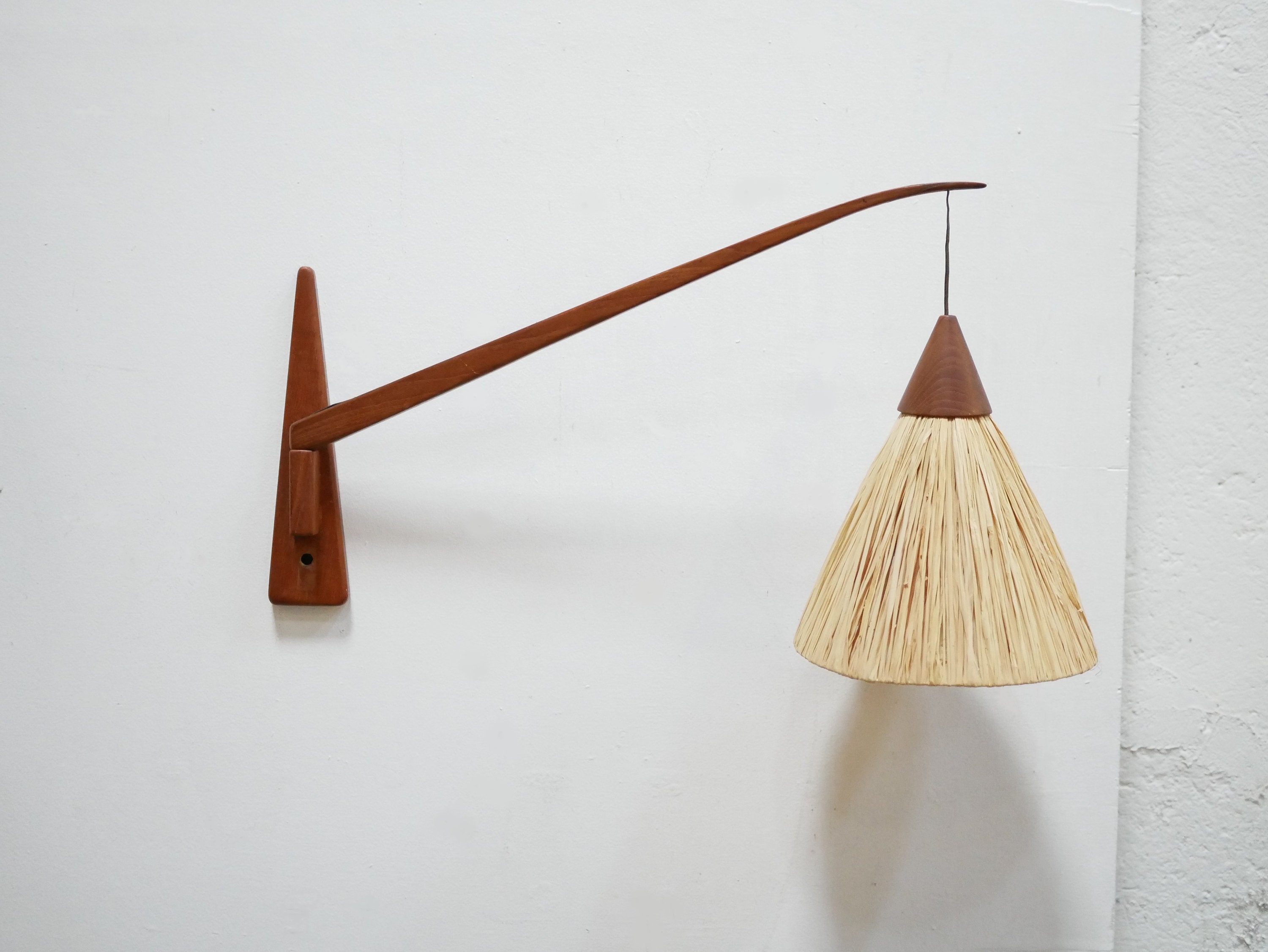 Applique Murale à Bras Scandinave en Teck Par Ib Fabiansen Pour Les Éditions Fog & Mørup