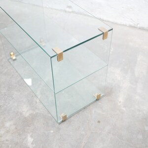 Vintage glass console image 5