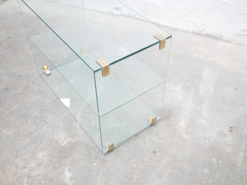 Vintage glass console image 5