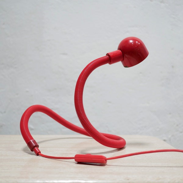 Lampe de bureau serpent Hebi vintage rouge