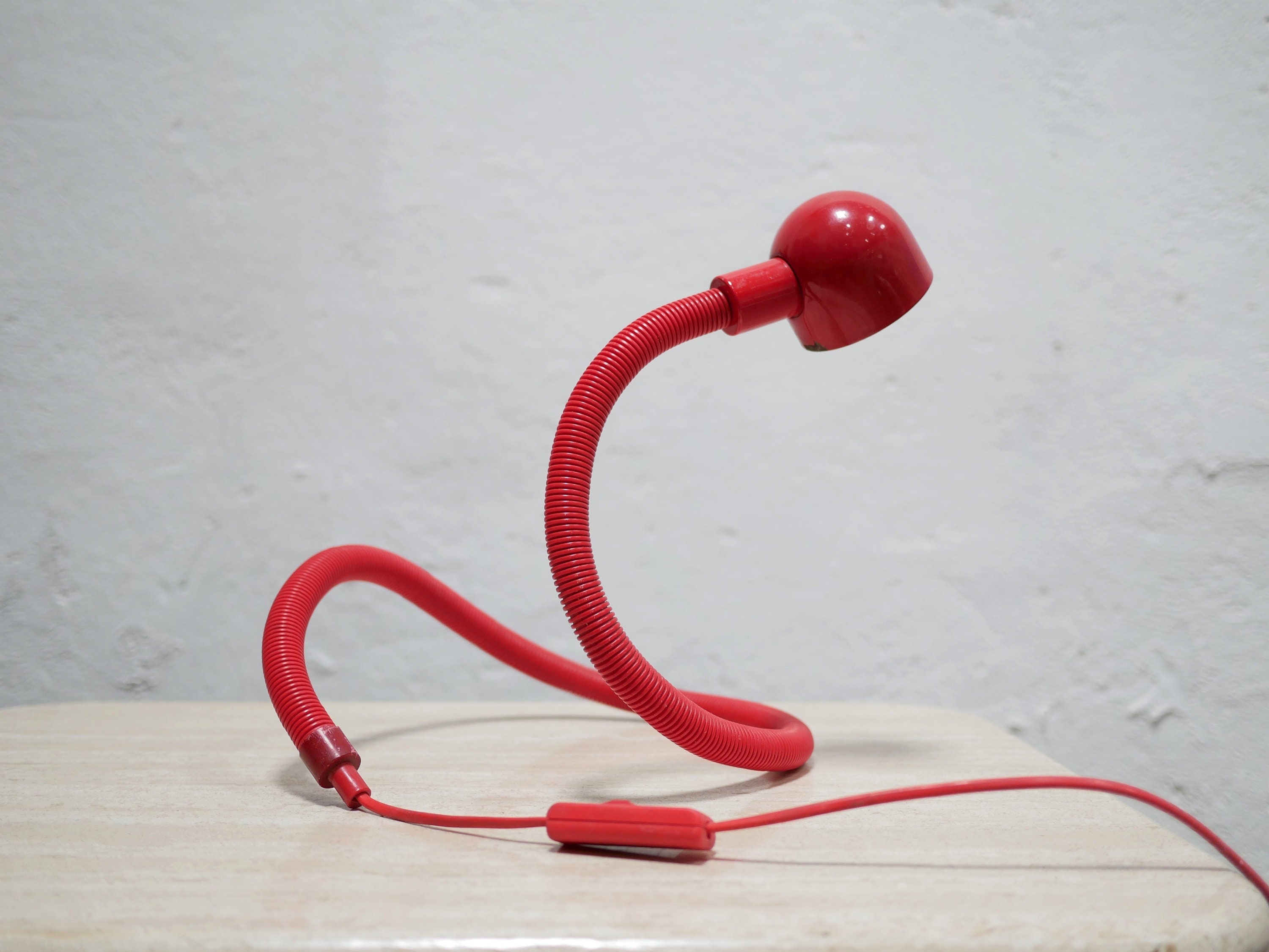 Lampe de Bureau Serpent Hebi Vintage Rouge