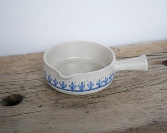 Vintage LANDERT 22 Fondue Pot Serveware Green Glazed Swiss