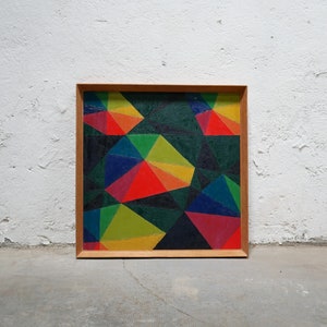 Vintage painting on wood