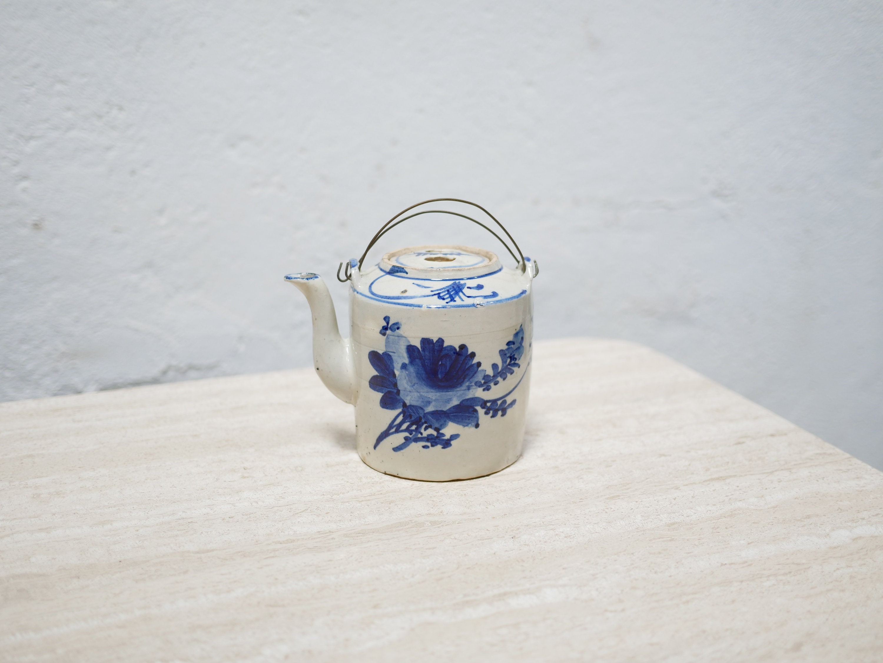 Théière Vintage Céramique Motif Floral - Années 1950 - Avec Couvercle - Cuisine