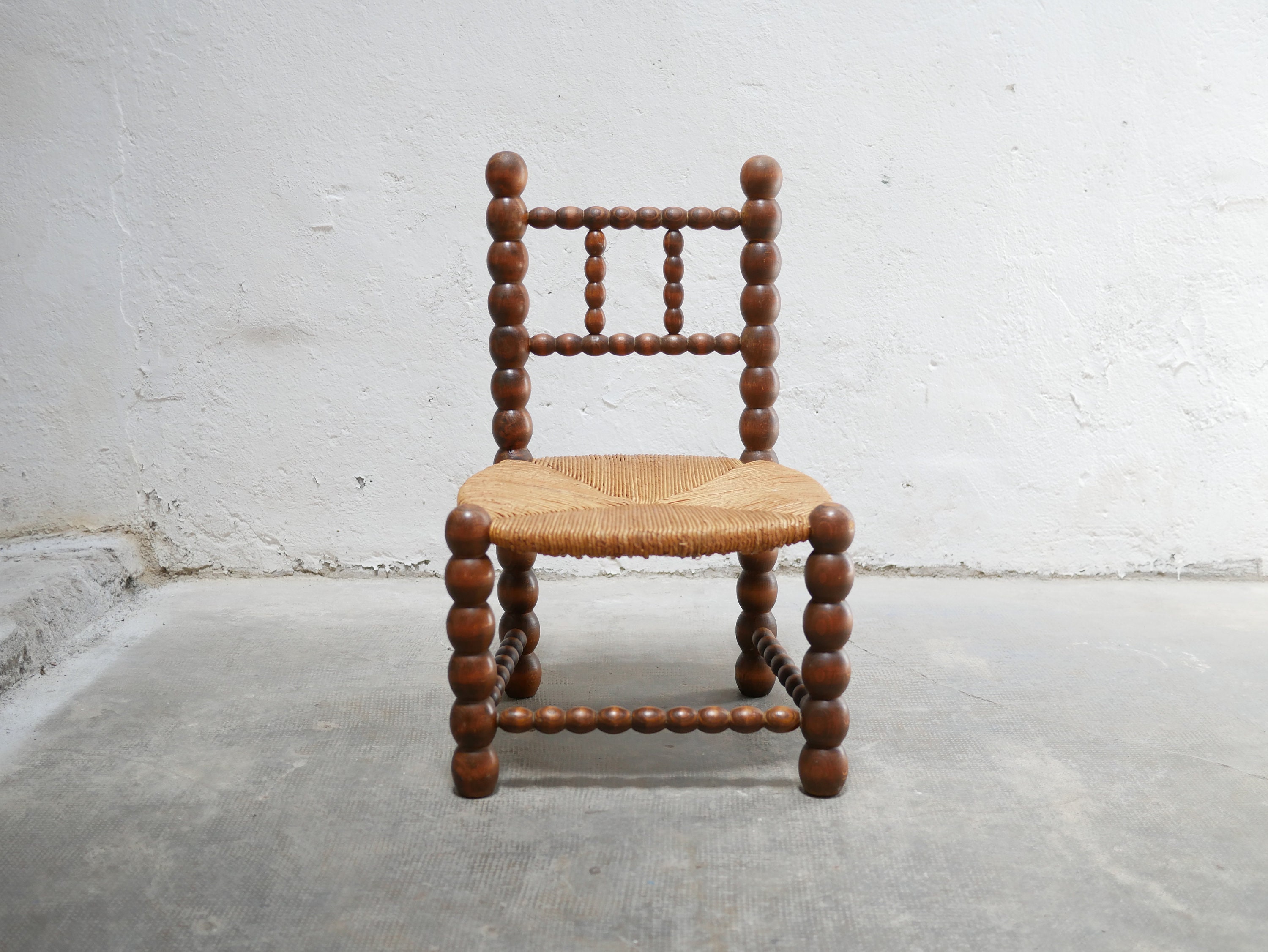 chaise Basse Paillée