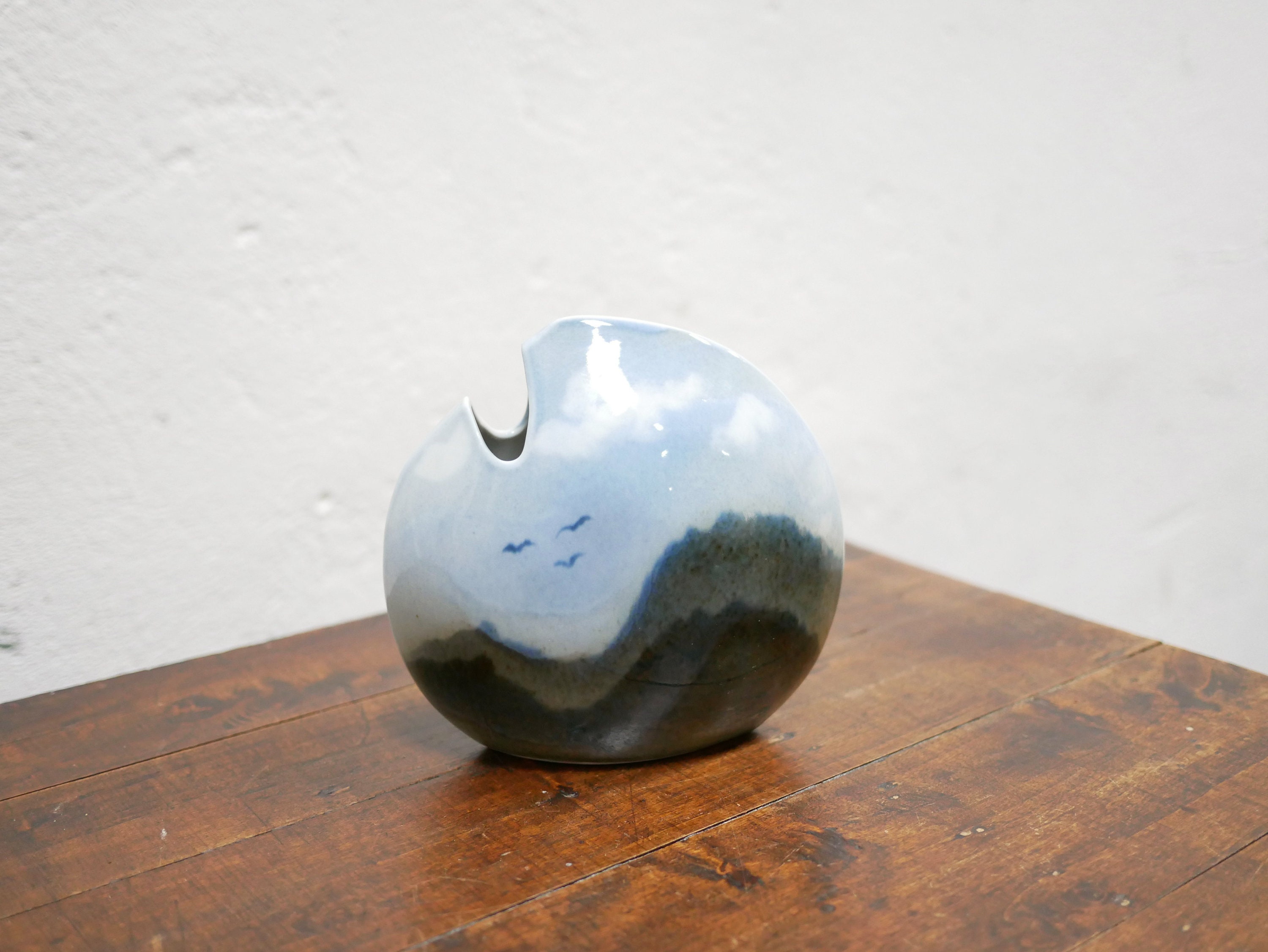 Vase Vintage en Céramique Par La Manufacture Virebent