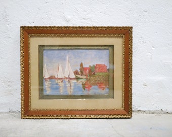 Tableau vintage, peinture signée G. Bonnet