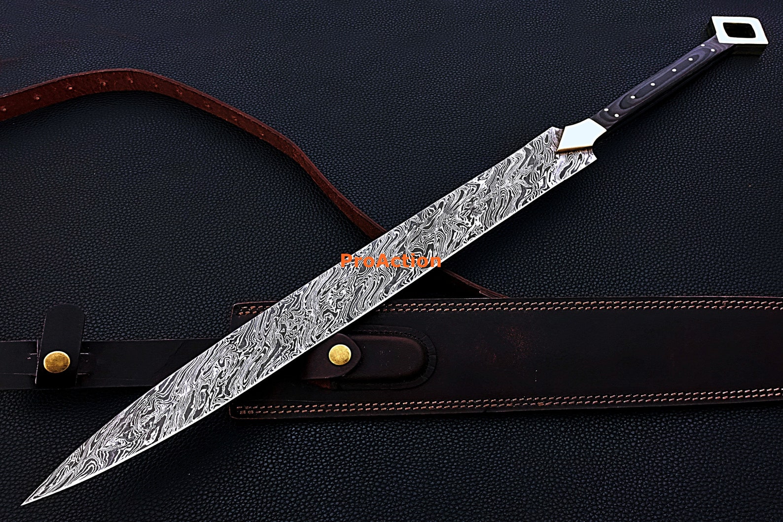 Remarkable Hand Forged Sword Longsword 30 Damascus Etsy