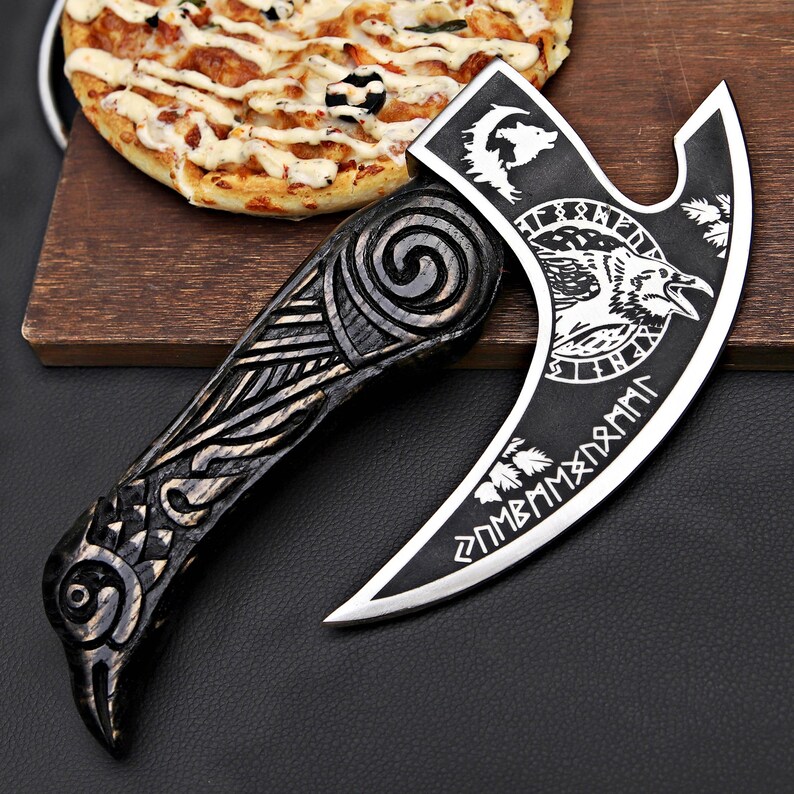 Perfect pizza cutter Axes Viking Pizza Axe leviathan axe gift for pizza lovers fathers day gift birthday gift Mothers day gift image 12
