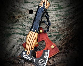 Axes Viking axe Throwing axe leviathan Vintage axe gift for him Gift for dad Anniversary birthday gift for husband boyfriend Christmas gift